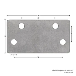Hörmann Ersatz-Hebelarm Inkl. Adapterplatte, BRH 2125 Mm -Haus Garage Verkauf 1049504 hoermann ersatz hebelarm inkl adapterplatte brh 2125mm adapterplatte bemassung