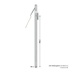 Hörmann Ersatz-Hebelarm Inkl. Adapterplatte, BRH 2125 Mm -Haus Garage Verkauf 1049504 hoermann ersatz hebelarm inkl adapterplatte brh 2125mm bemassung