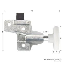 Hörmann Rollenhalter Mit Laufrolle Und Puffer, Rechts 10 Hörmann Rollenhalter Mit Laufrolle Und Puffer, Rechts -Haus Garage Verkauf 1084004 hoermann rollenhalter mit laufrolle und puffer rechts masse