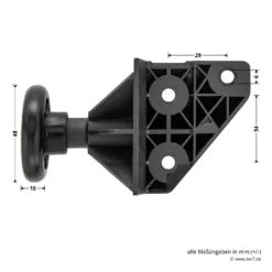 Hörmann EcoStar Rollenhalter Mit Laufrolle, Rechts 11 Hörmann EcoStar Rollenhalter Mit Laufrolle, Rechts -Haus Garage Verkauf 1084202 hoermann ecostar rollenhalter mit laufrolle rechts bemassung