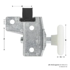 Hörmann Rollenhalter F80, Links -Haus Garage Verkauf 1284003 hoermann rollenhalter f80 links bemassung
