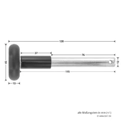 Hörmann Laufrolle Mit Kugellager Und Splintbohrung -Haus Garage Verkauf 3040122 hoermann laufrolle typ ks kugellager splintbohrung verzinkt bemassung