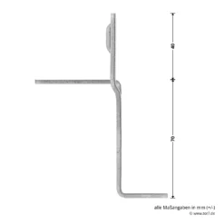 Hörmann Knotenblech, Beschlag L, Ausführung Links, Baureihe 30 -Haus Garage Verkauf 3044999 hoermann knotenblech beschlag l ausfuehrung links baureihe 30 masse bild 3
