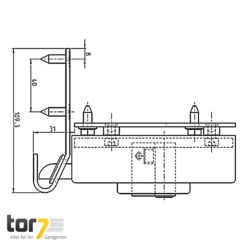 Hörmann Elektroschloss 24 V Als Pfeilerverriegelung Für Drehtore -Haus Garage Verkauf 436248 hoermann elektroschloss pfeilerverriegelung skizze