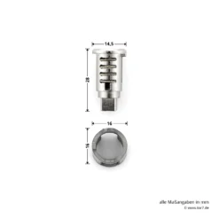 Hörmann Sicherheitsschloss Für Steuerungsgehäuse RotaMatic Akku -Haus Garage Verkauf 436343 hoermann sicherheitsschloss fuer steuerungsgehaeuse rotamatic akku breite laenge