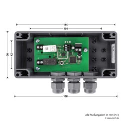 Hörmann 2-Kanal-Relais-Empfänger HET-E2, BiSecur, Bidirektional -Haus Garage Verkauf 436743 hoermann 2 kanal relais empfaenger het e 2 868 mhz bisecur bidirektional bemassung