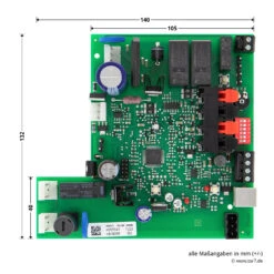 Hörmann Steuerungsplatine RollMatic, Ohne Funk -Haus Garage Verkauf 437010 hoermann steuerungsplatine rollmatic ohne funk softwarevers d d ab 06 15 bemassung