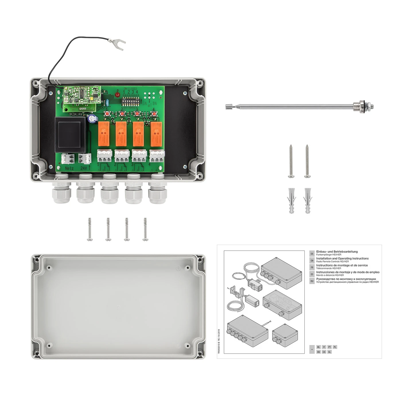 Hörmann 4-Kanal-Relais-Empfänger HER 4, 40 MHz 4 Hörmann 4-Kanal-Relais-Empfänger HER 4, 40 MHz – Bild 4