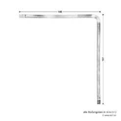 Hörmann Befestigungswinkel, VersaMatic -Haus Garage Verkauf 439985 hoermann befestigungswinkel versamatic masse seitenansicht