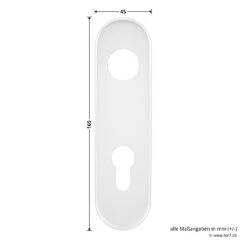 Hörmann Drückergarnitur D110 Kurzschild PZ, Alu -Haus Garage Verkauf 449910 hoermann drueckergarnitur mit kurzschild pz gelocht alu schild masse