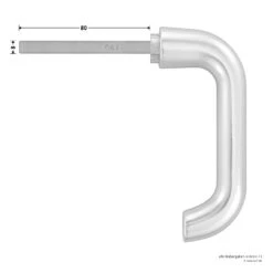 Hörmann Drückergarnitur D110 Kurzschild PZ, Alu -Haus Garage Verkauf 449910 hoermann drueckergarnitur mit kurzschild pz gelocht alu stift masse