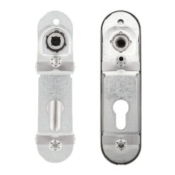 Hörmann FS Wechselgarnitur D110 Kurzschild PZ, Edelstahl -Haus Garage Verkauf 454690 hoermann fs wechselgarnitur d 110 kurzschild pz gleitlager knopf k 130 edelstahl rueckseite