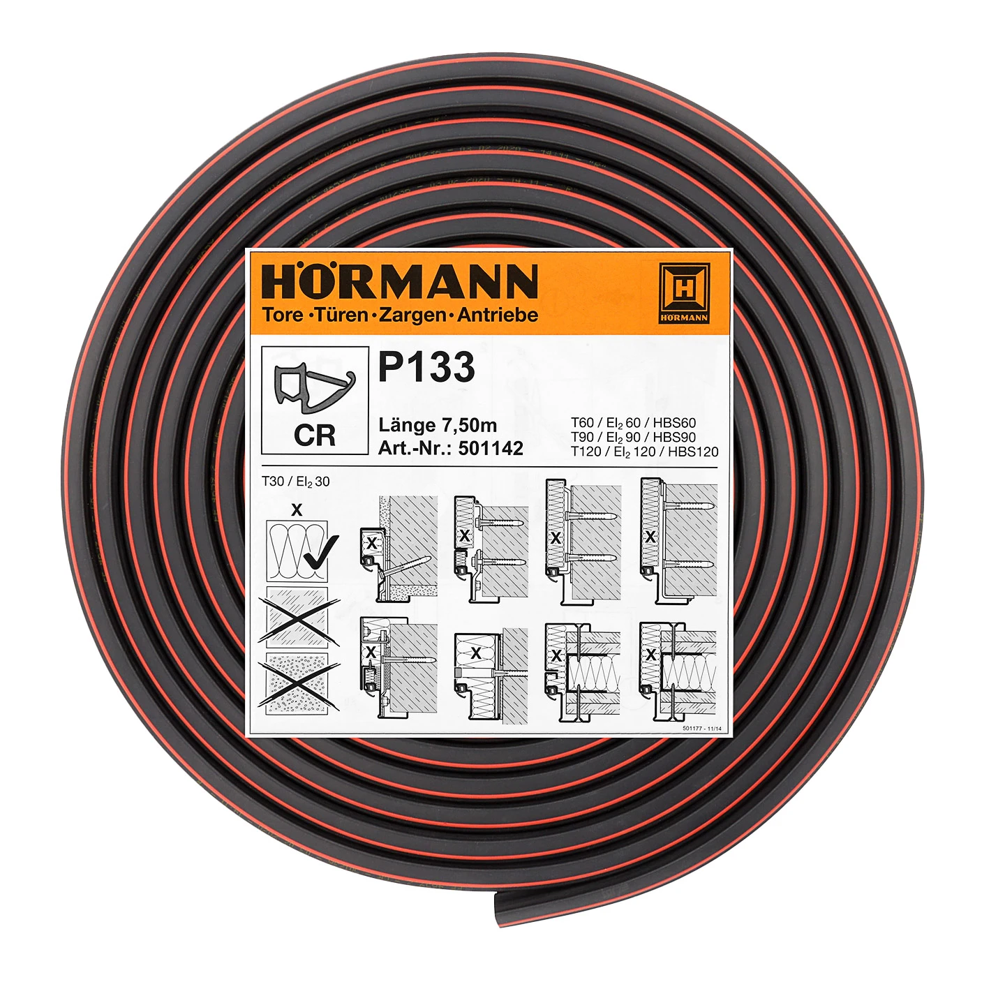 Hörmann Zargendichtung P133, 7500 Mm 1 Hörmann Zargendichtung P133, 7500 Mm