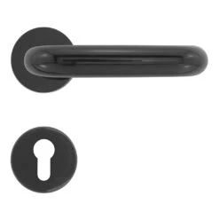 Hörmann FS Drückergarnitur D110 Rosette PZ, Schwarz