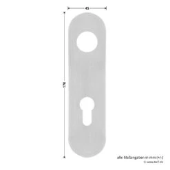 Hörmann FS Wechselgarnitur D210 Kurzschild PZ, Edelstahl -Haus Garage Verkauf 545723 hoermann fs wechselgarnitur d210 pz kurzschild edelstahl gleitlager breite laenge