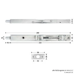 Hörmann Türkantriegel 24 X 220 Mm Verzinkt ZK/MZ 13 Hörmann Türkantriegel 24 X 220 Mm Verzinkt ZK/MZ -Haus Garage Verkauf 690481 hoermann tuerkantriegel 24 x 220 mm verzinkt zk mz masse