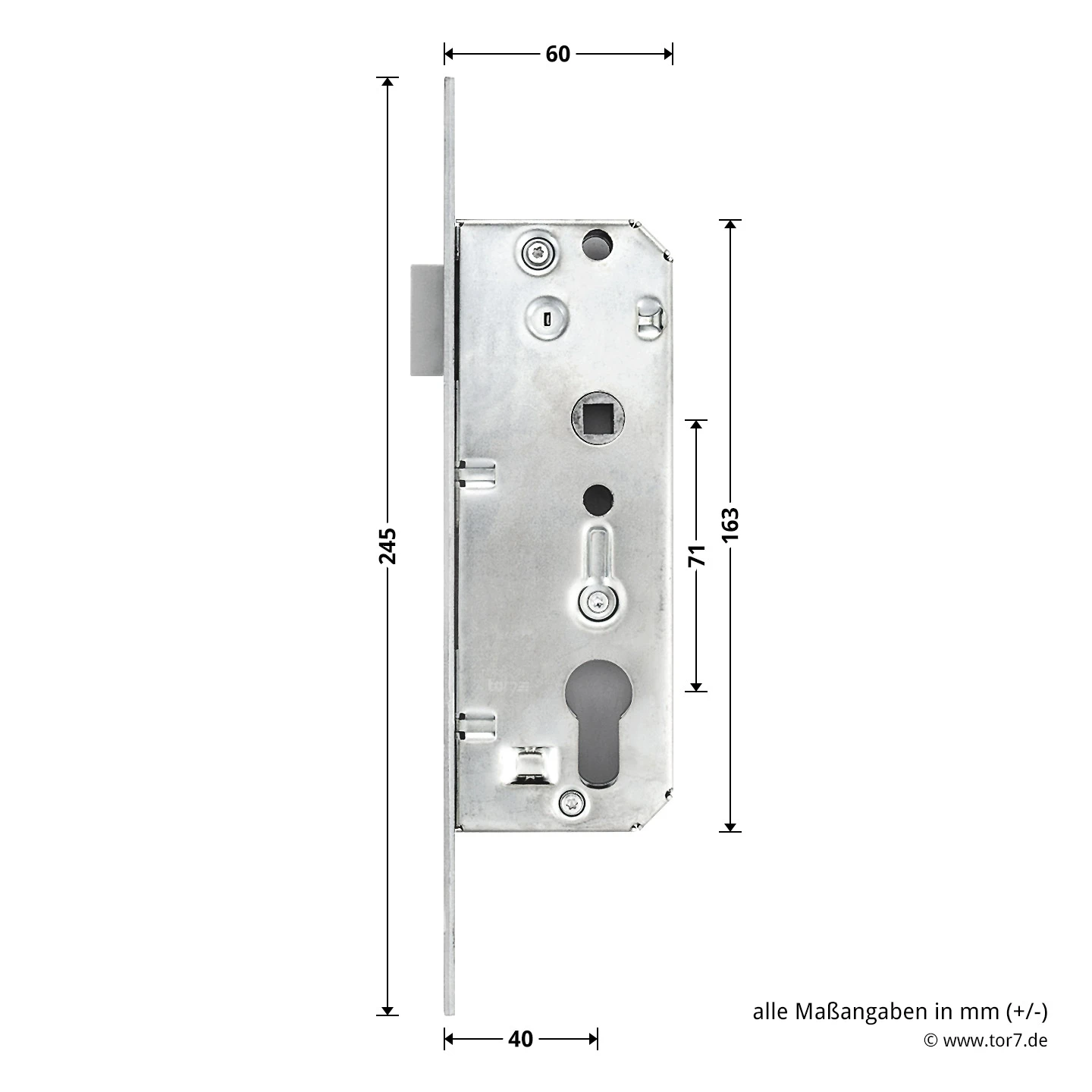 Hörmann Schlupftür-Schloss DF80/95/98, PZ, DIN Rechts 2 Hörmann Schlupftür-Schloss DF80/95/98, PZ, DIN Rechts – Bild 2