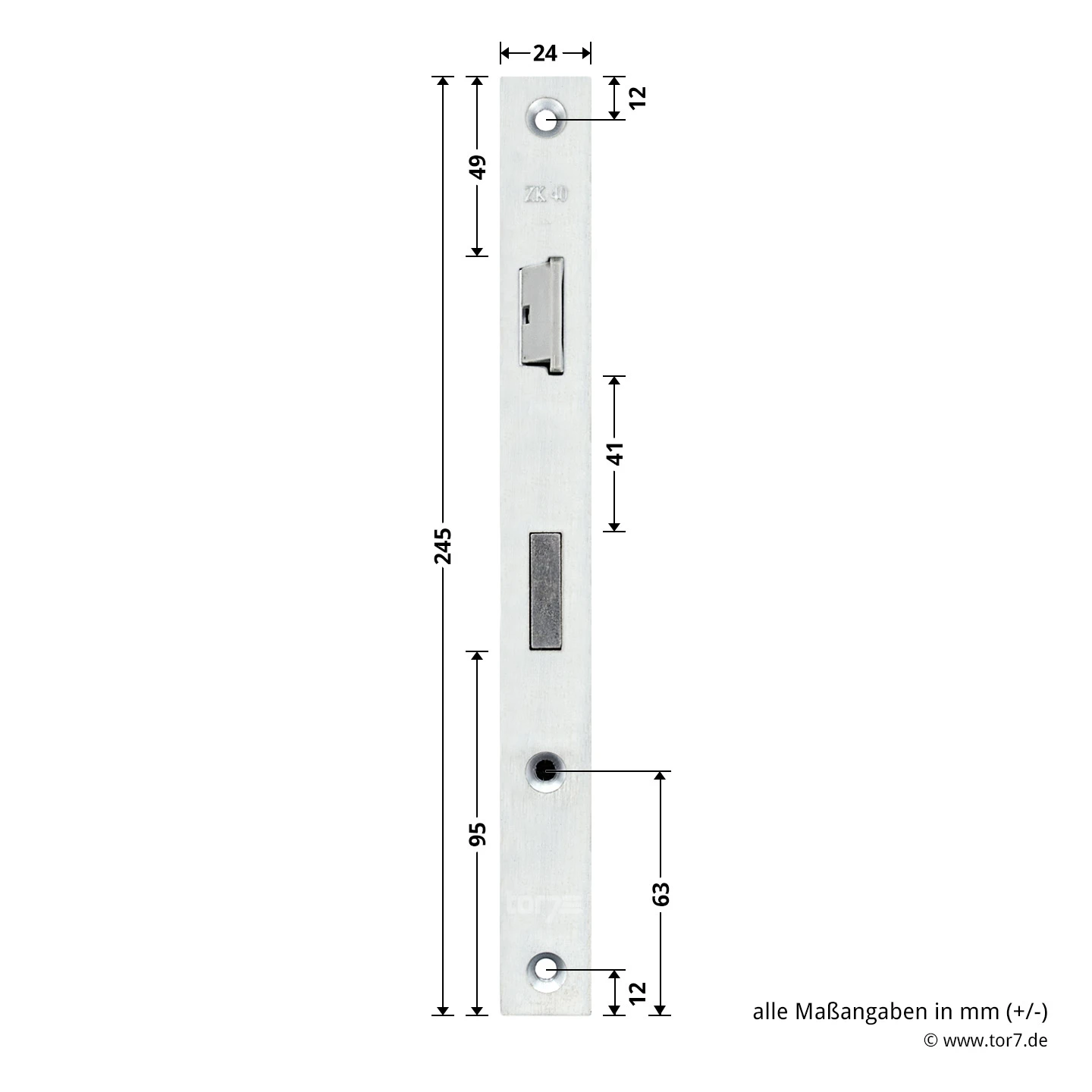 Hörmann Schlupftür-Schloss DF80/95/98, PZ, DIN Rechts 3 Hörmann Schlupftür-Schloss DF80/95/98, PZ, DIN Rechts – Bild 3
